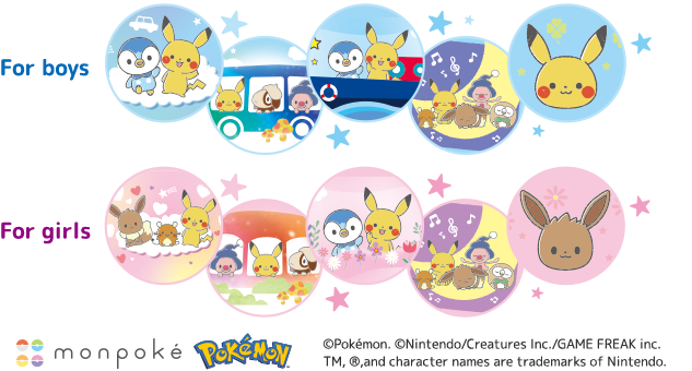 Sample Pok&eacute;mon Designs for Boys and Girls
